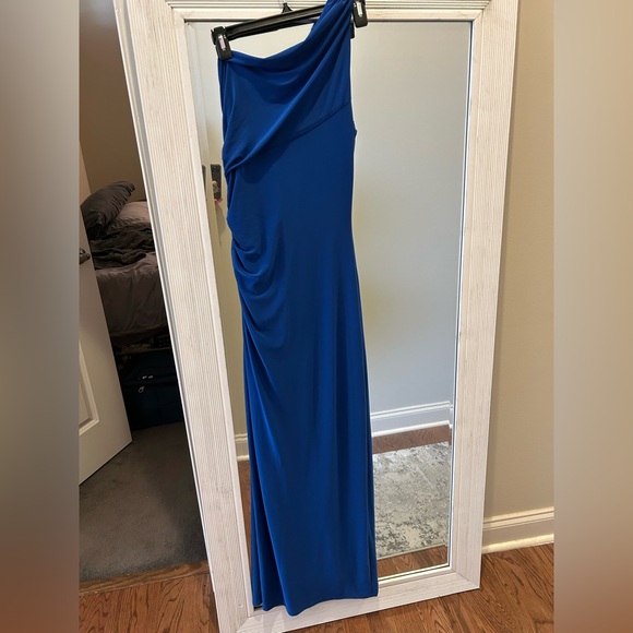 Lauren Ralph Lauren One-Shoulder Royal Blue Dress - Picture 7 of 7